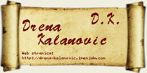 Drena Kalanović vizit kartica